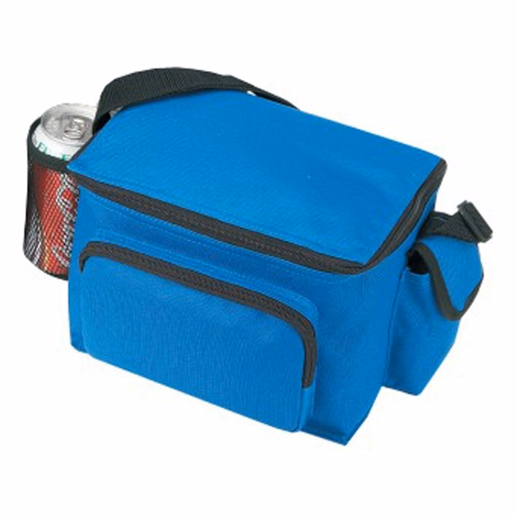 6-Pack Cooler with Bottle Holder & Cell Phone Pouch
