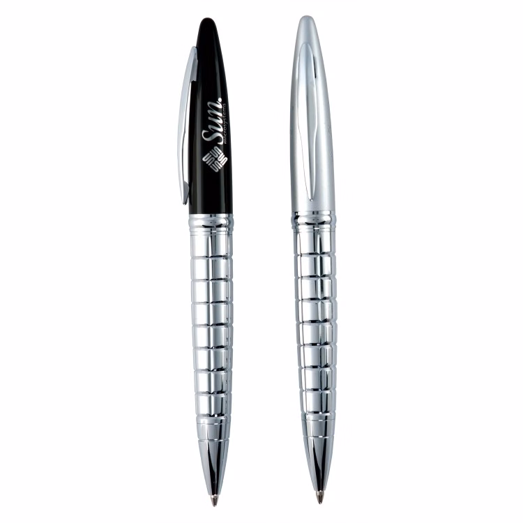 Luxe Brass Twist Action Ballpoint Pen w/ Chrome Barrel