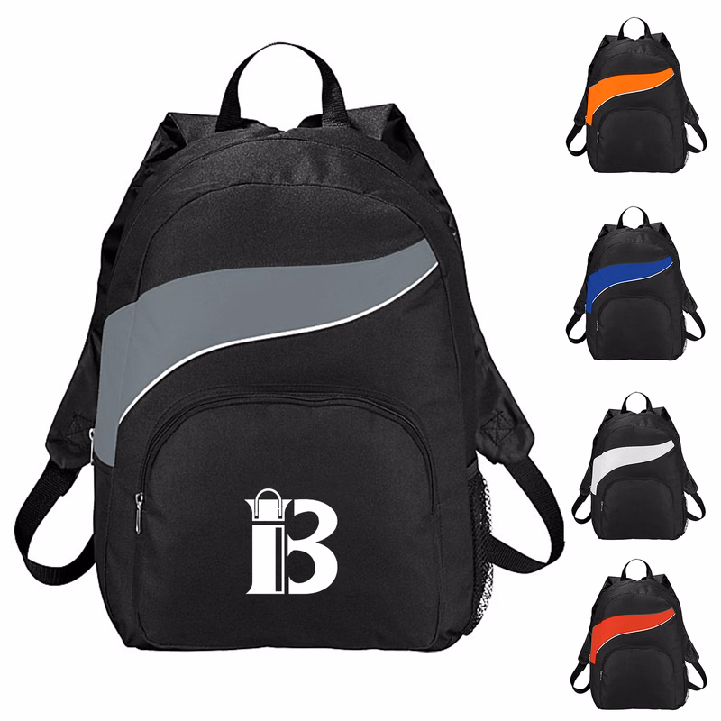 Lightweight Two Tone Polyester Travel Backpack