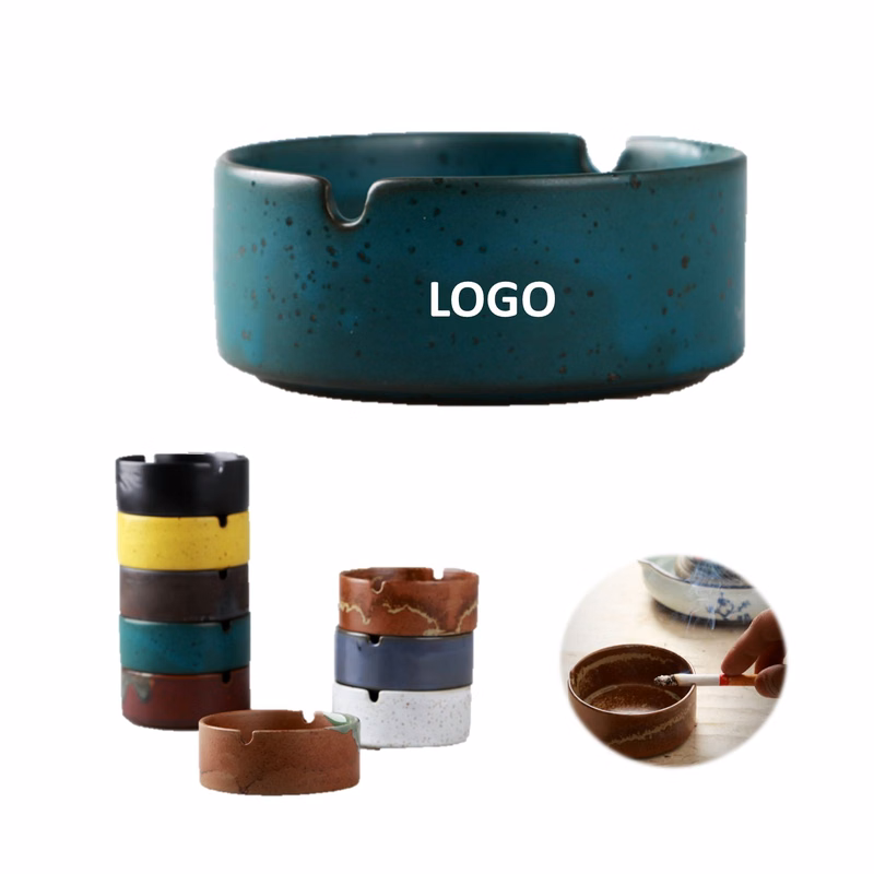 Creative Ceramic Windproof Round Ashtray