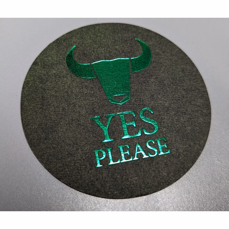 3.5" or 4" circle coasters with foil stamp 1 side Lightweight 40pt