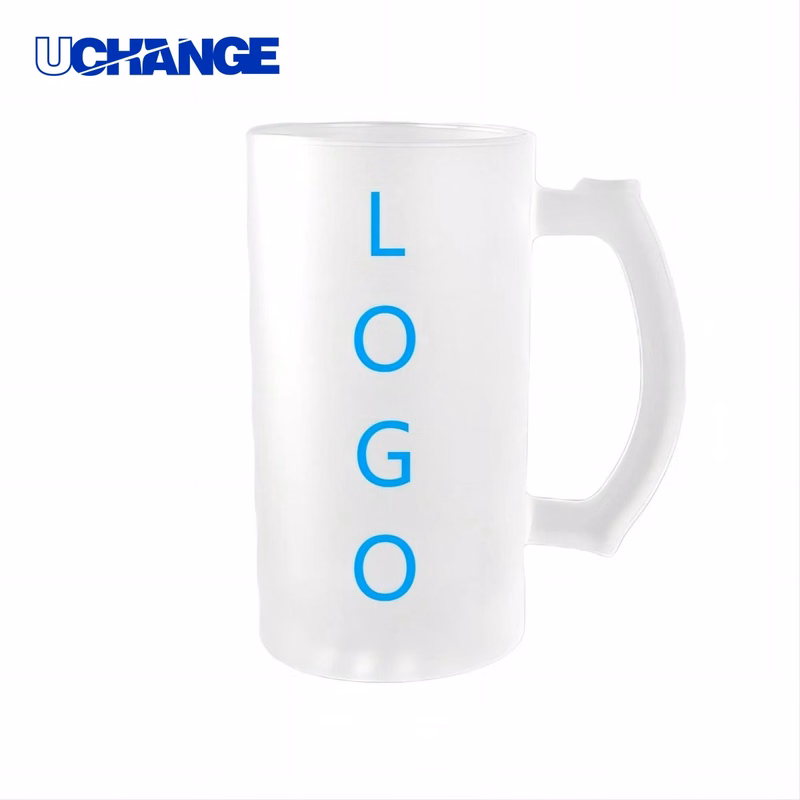 Large Capacity Frosted Glass Mug Container for Daily Use (16 oz)