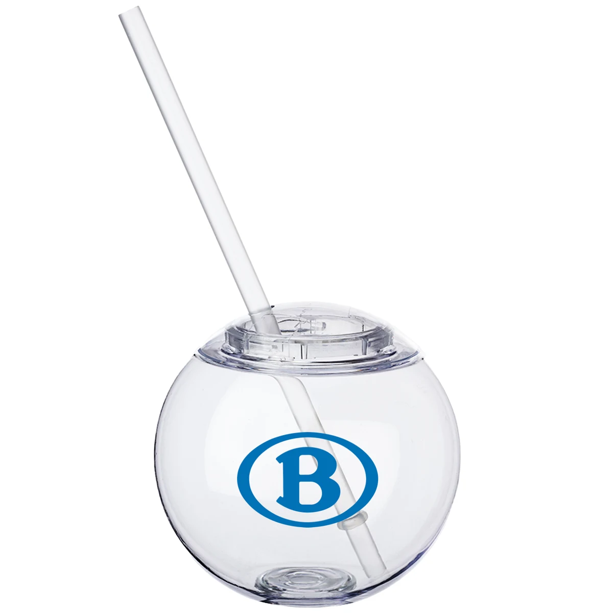 Cocktail Ball with Straw – 15 oz. Plastic 1