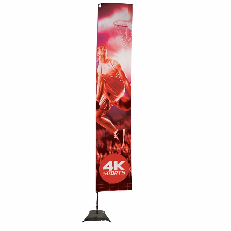 14.5' Streamline Rectangle Sail Sign Kit (Single-Sided with Scissor Base)