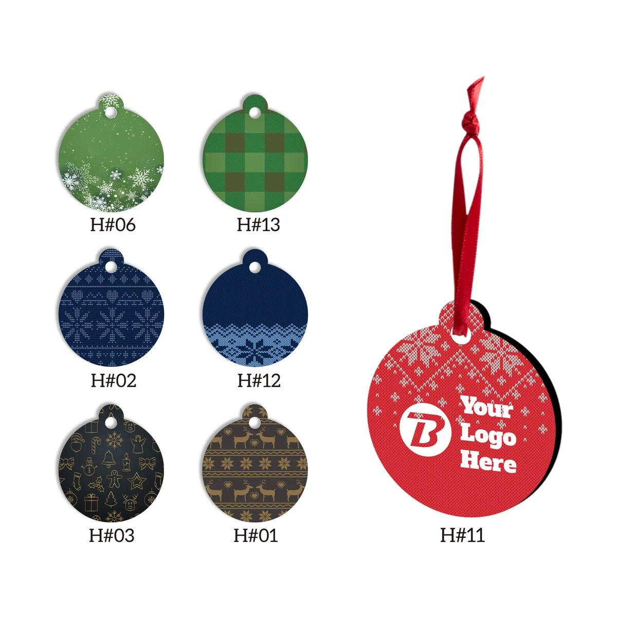 Free Shipping Full Color Christmas Ornament - Round 1