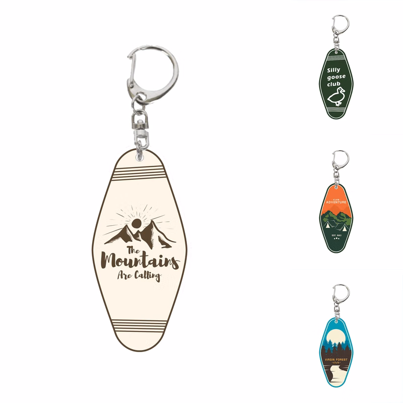 Full Color Bar Sign Acrylic Keychain Hanger Accessory