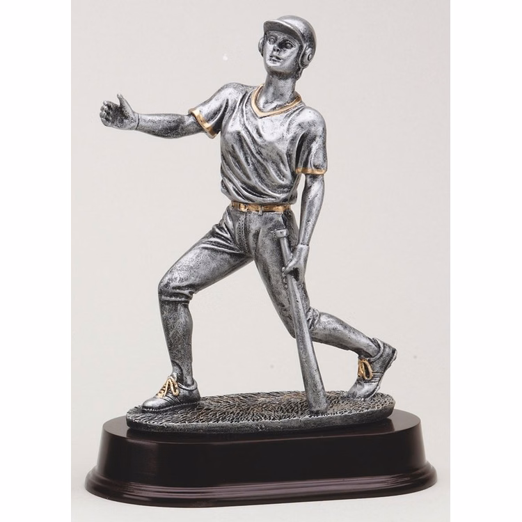 9 1/2" Tall Baseball Bat Down Female Figure Award