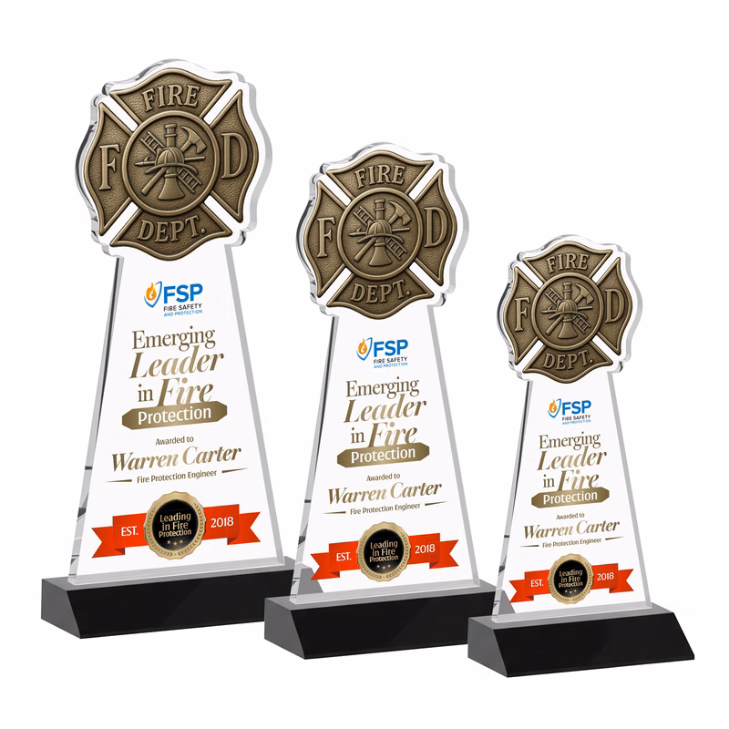 Fire Dept VividPrint™ Award - Black