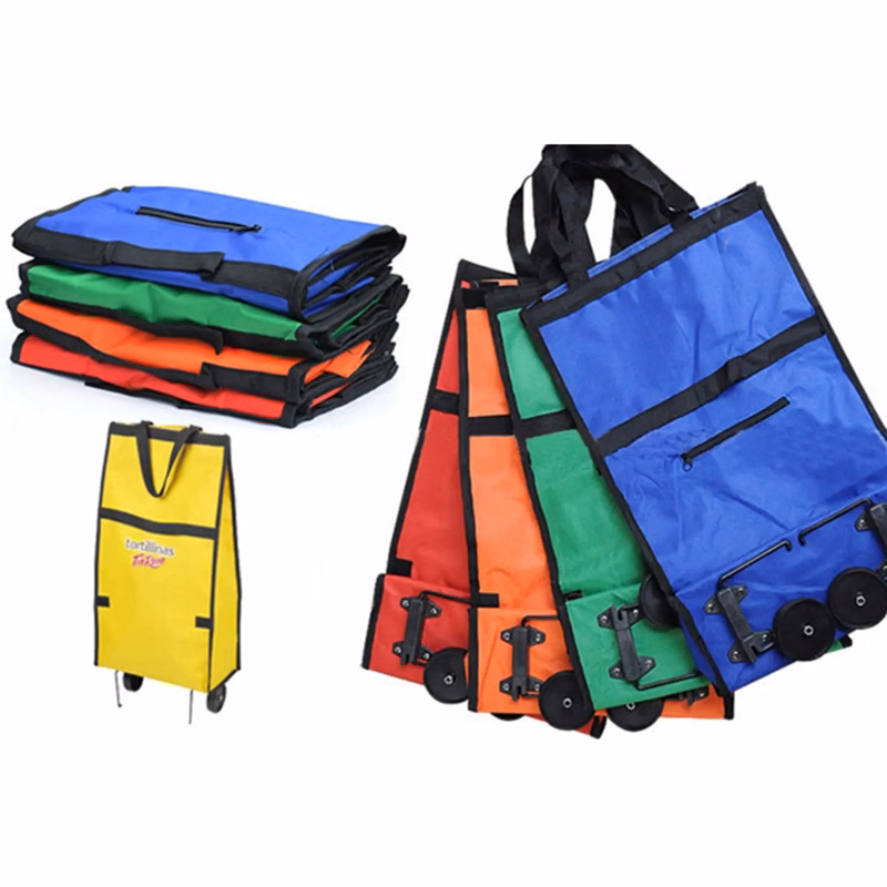 Folding Grocery Trolley Bags with Wheel