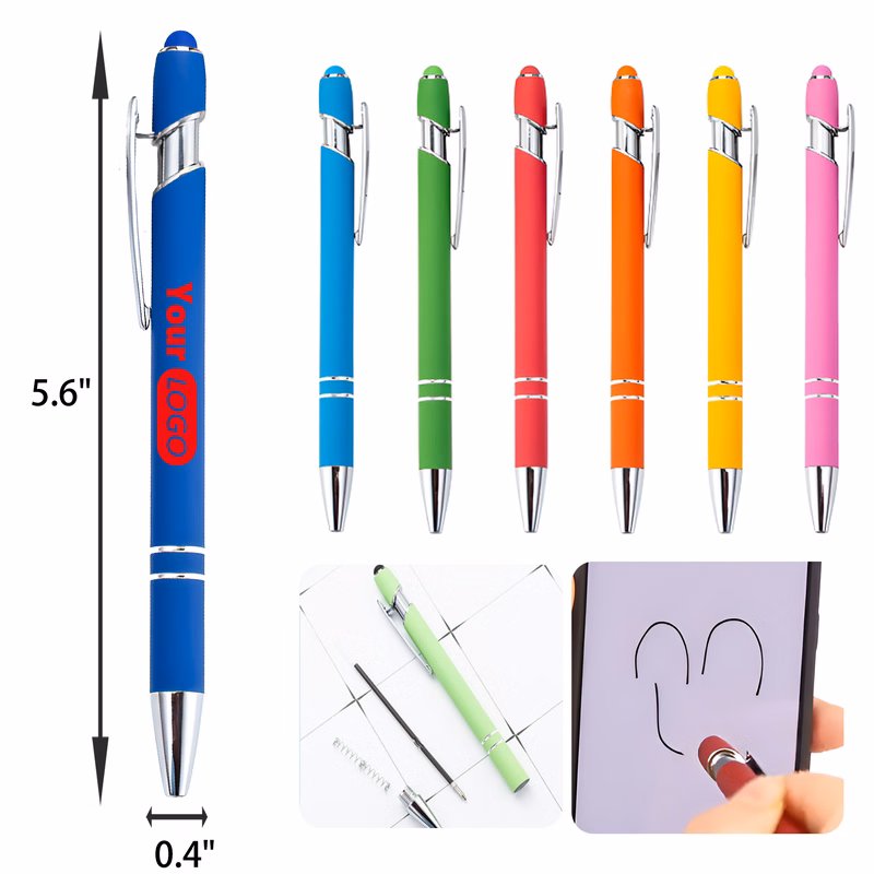 MOQ 50 PCS Versatile Press Type Touch Stylus Metal Pen