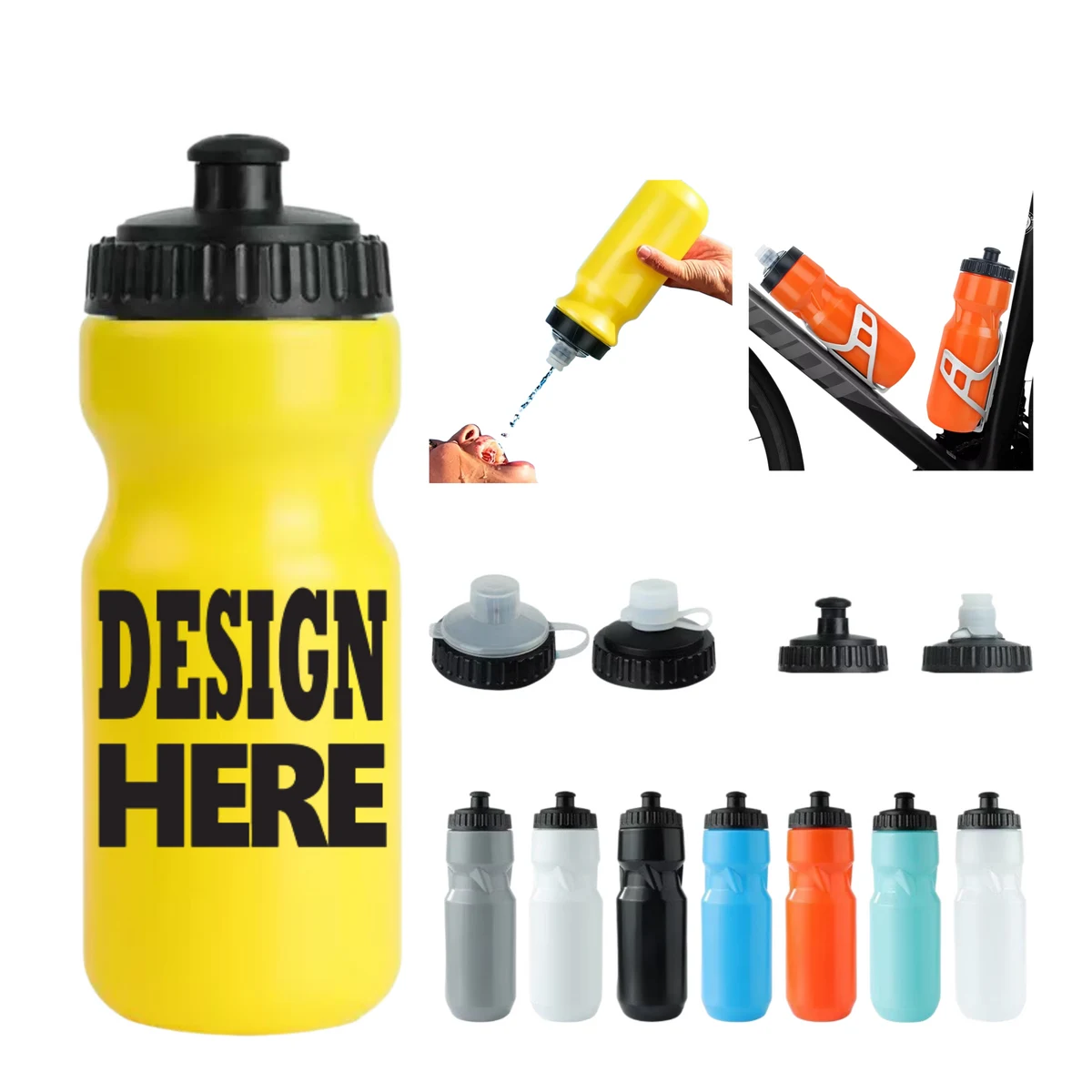 20oz Squeeze-Style Bike Water Bottle 1