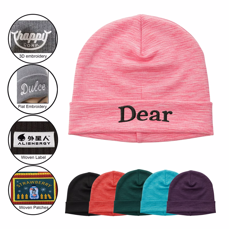 180GSM Heather Skull Cap