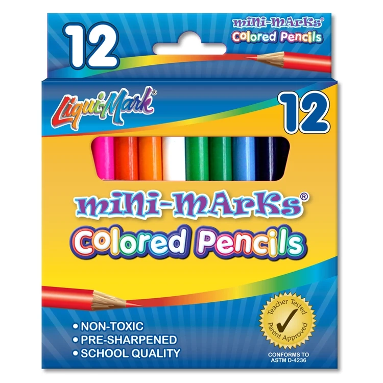 Set of Mini Colored Pencils 3.5" Pre-Sharpened 1