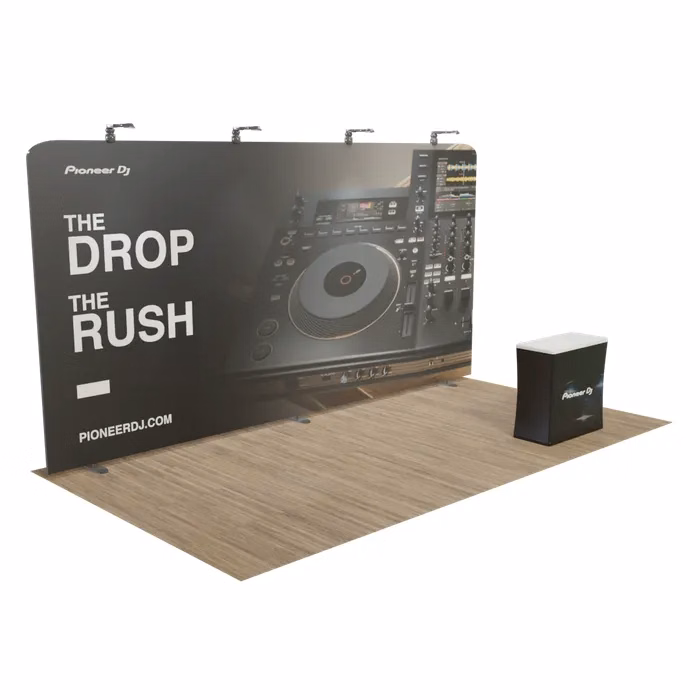 Zip Up Display Straight 20 ft