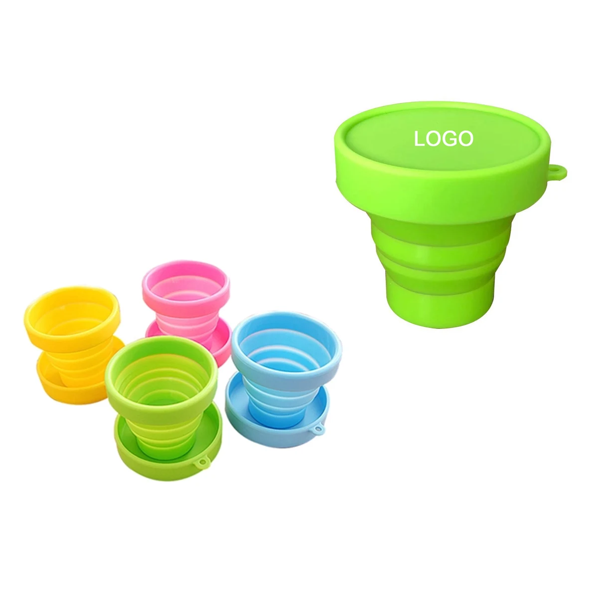 Silicone Collapsible Cup With Lids 1