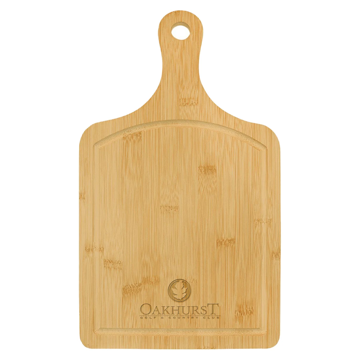15" x 9" Bamboo Paddle Cutting Board with Juice Groove 1
