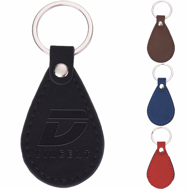 PU Leather Teardrop Car Keychain