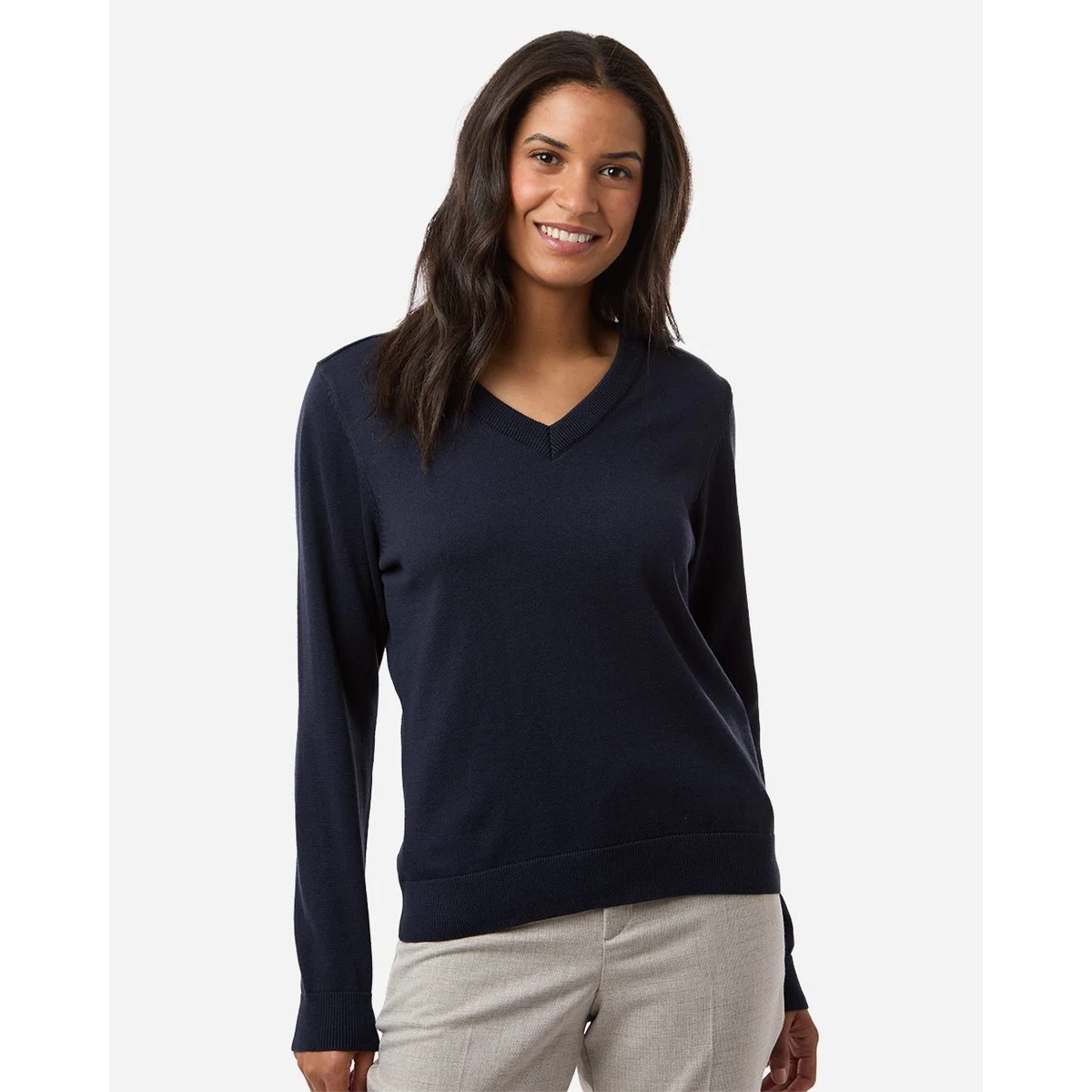 Women's New Classics V-Neck Sweater - DG445W 1