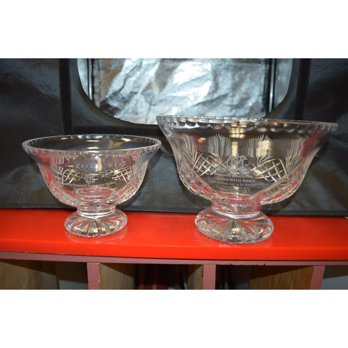 Crystal Cut Pedestal Bowl 1