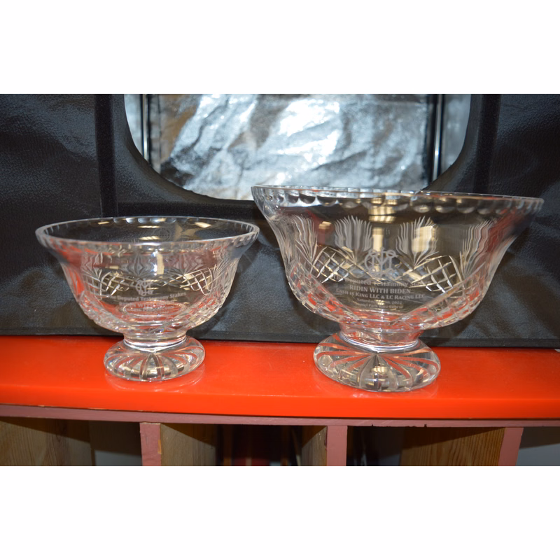 Crystal Cut Pedestal Bowl