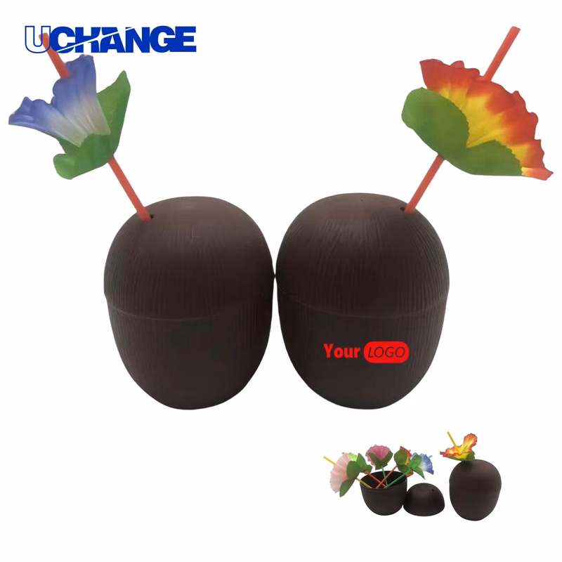 Plastic Coconut Cup Container (16 oz)