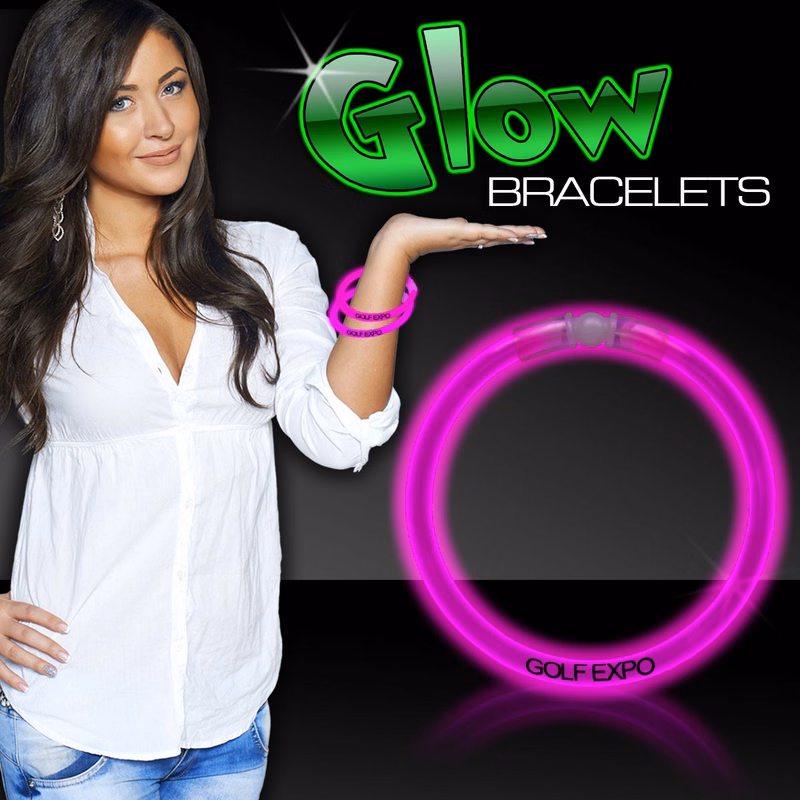 Pink 8" Single Color Superior Light Up Glow Bracelet