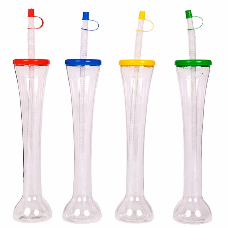 Shatterproof Food-Grade Plastic 16 Oz. Yard Cup With Straw