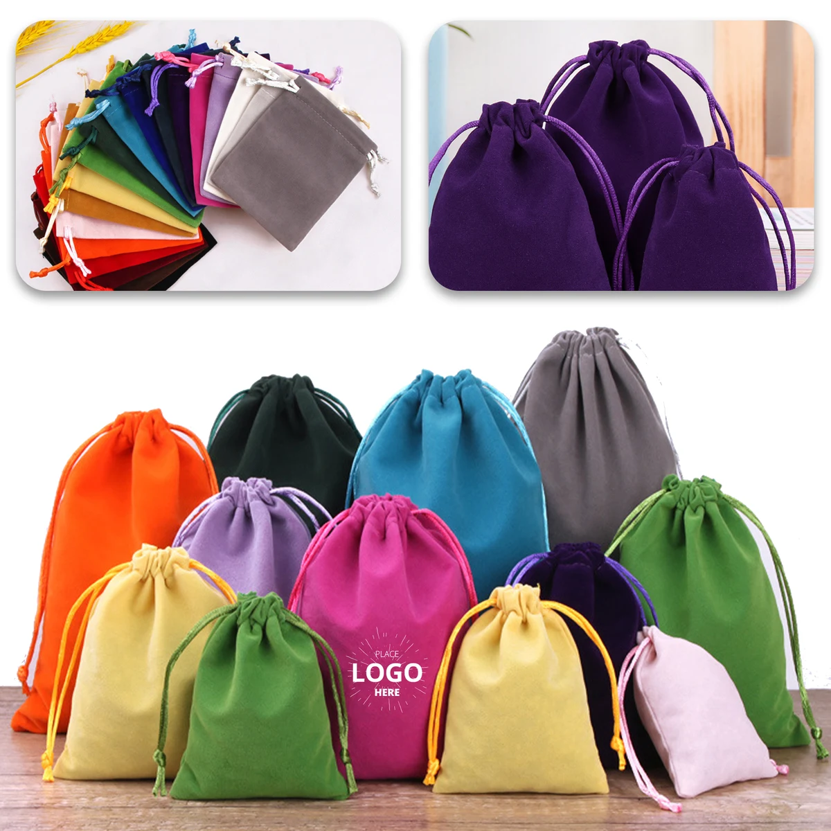 Flocking cloth bag 1