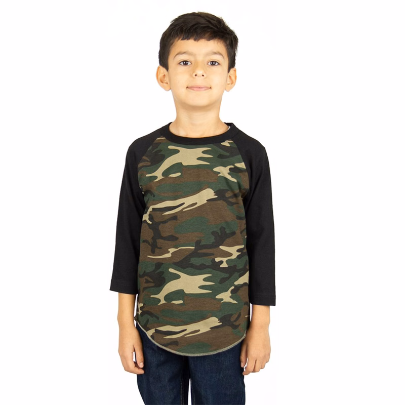 Youth Camo Raglan Tee - SHRAGCY
