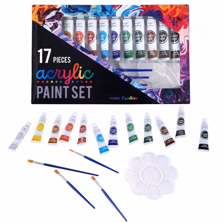 Acrylic Paint Sets - 17 Piece