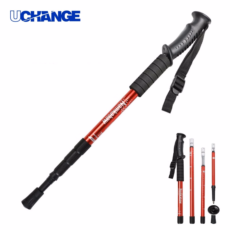 Outdoor Collapsible Aluminum Hiking Walking Poles Tool