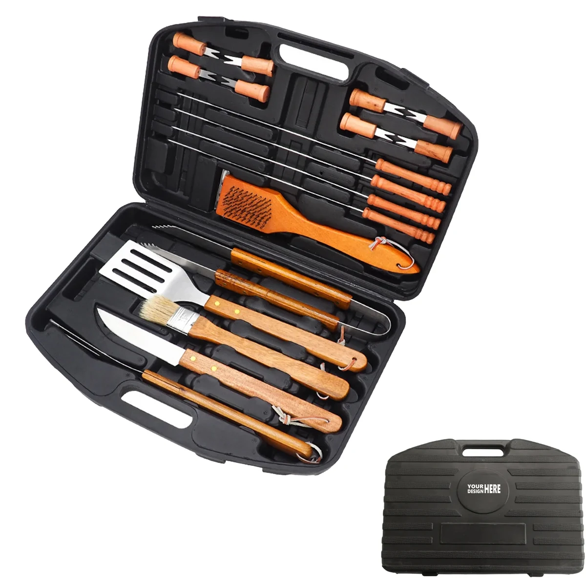19-Piece Stainless Steel BBQ Grill Tool Set 1