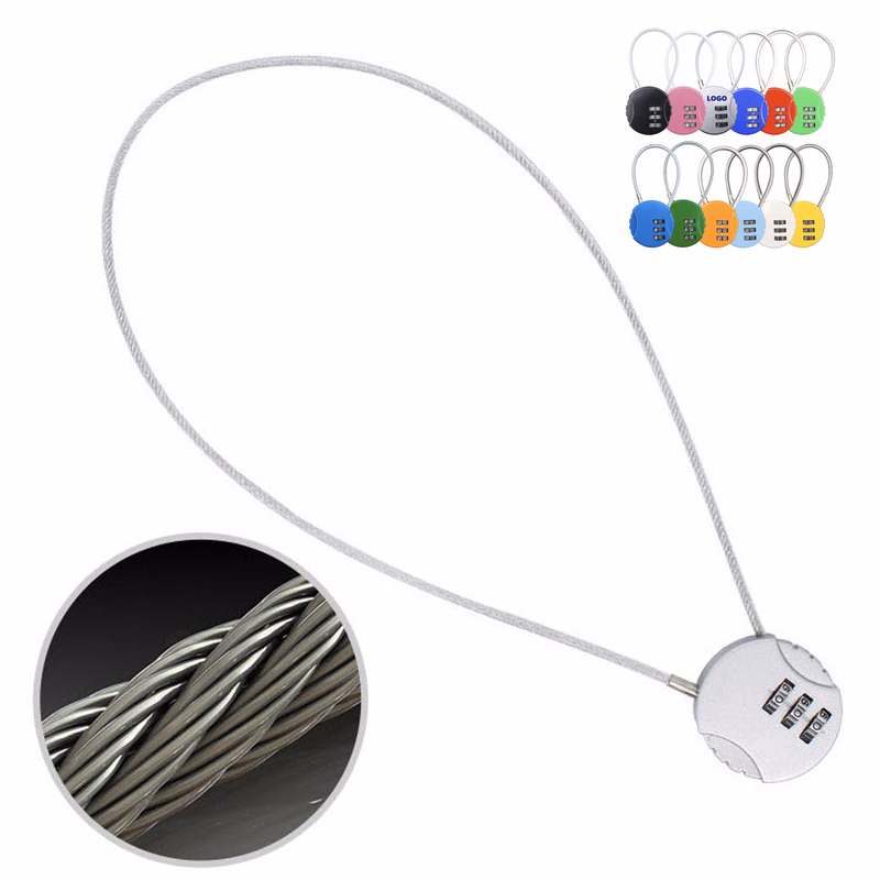 Custom 11.8" Combination Lock 3 Digit Code Padlock with Wire