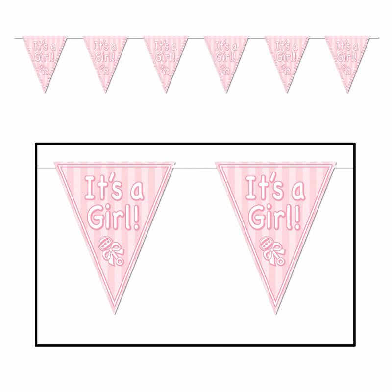It's A Girl! Pennant Banner