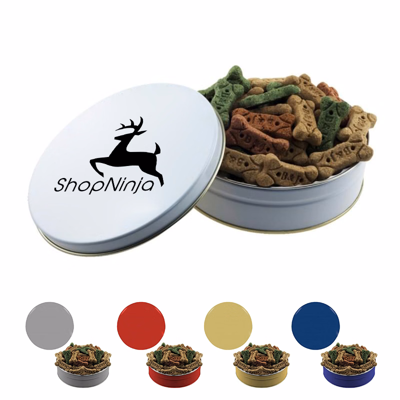Bone-Shaped Dog Treats in Colored Large Tin