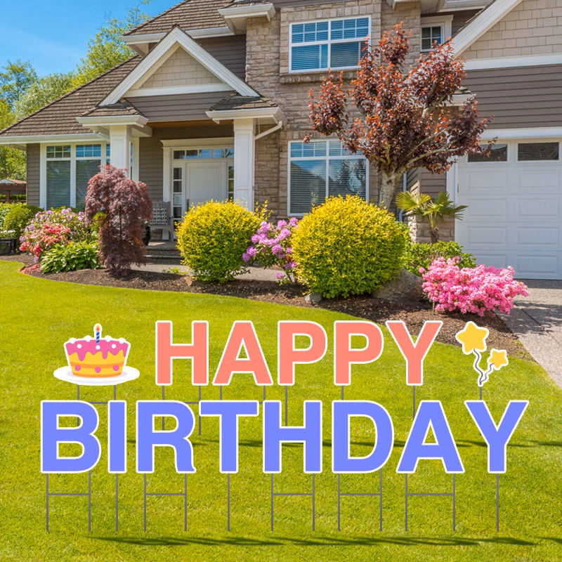 Happy Birthday Yard Letters