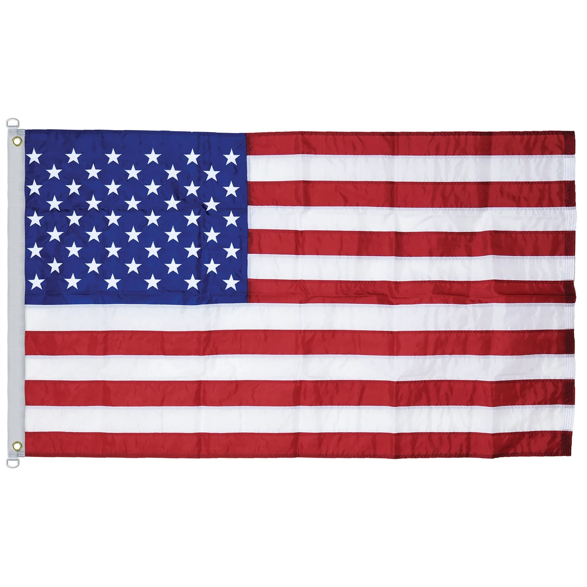 5' x 8' U.S. Outdoor Nylon Flag with Heading and Grommets (Imported) 1