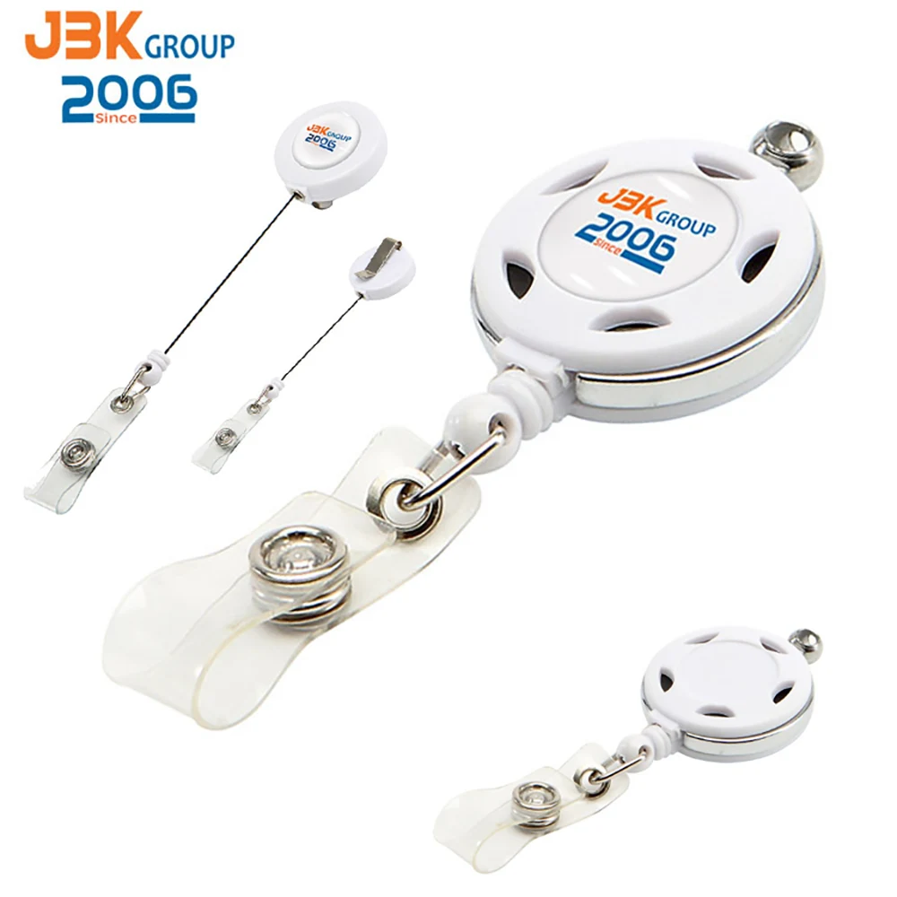 Metal Frame Round Badge Reel Holder w/ Belt clip 1