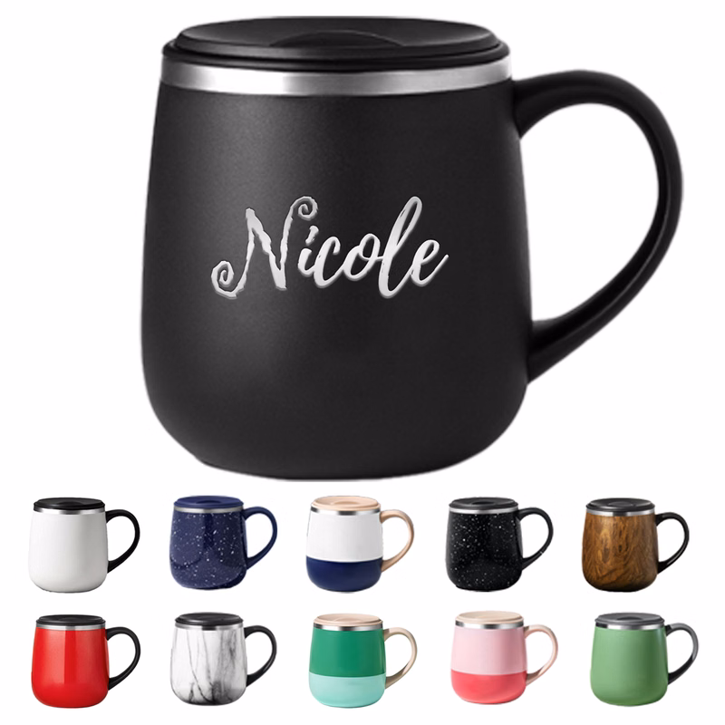 11oz Double Wall Stainless Steel Insulated Mug w/ Lid
