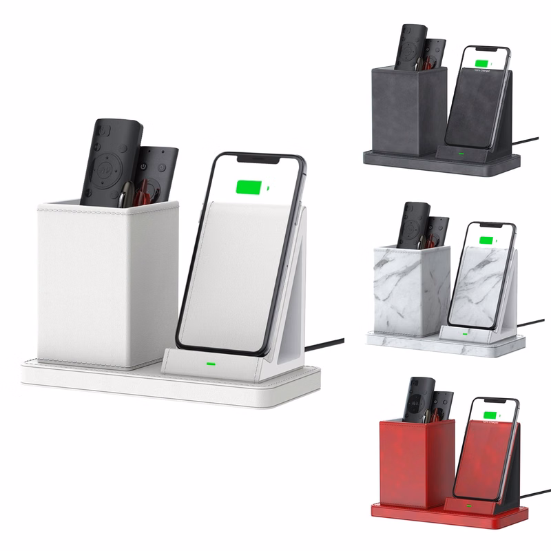 Wireless Charging 2 In 1 Charger Desktop Organizer Pen Holde