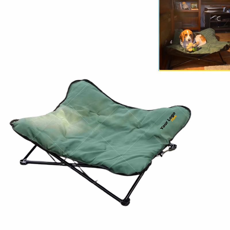 Portable Folding Pet Bed with Removable Cover