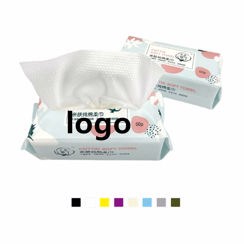 60 Sheets Cotton Facial Cleansing Towel Pack