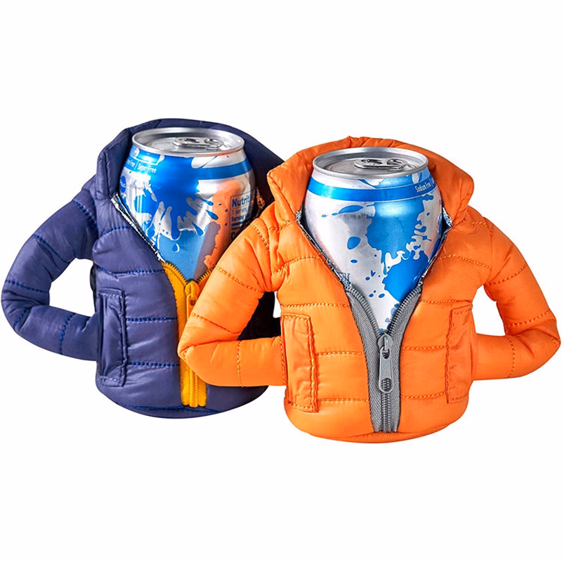 Down Jacket Style Winter Warm Cup Cover