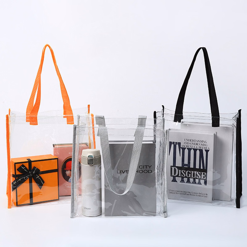 PVC Plastic Clear Tote Bag With Handles