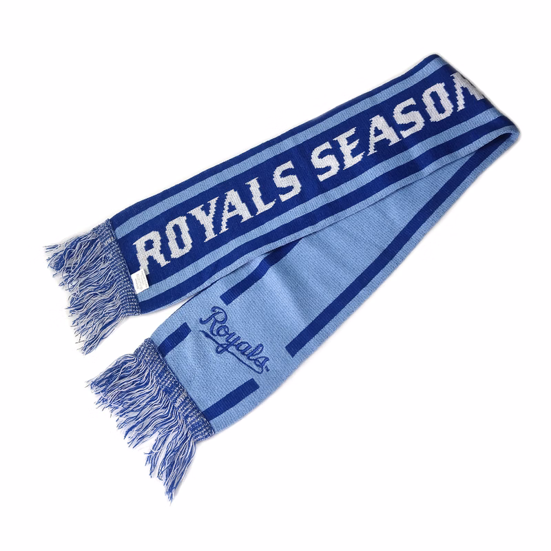 Double-Layered Knitted Acrylic Scarf with Tassel