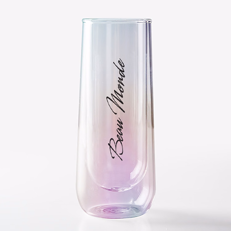 7.5 oz Asobu Iridescent Stemless Champagne Flute