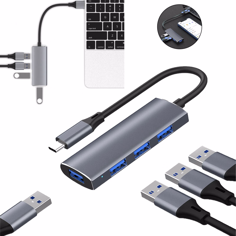 4 in 1 USB C Hub Multiport Adapter
