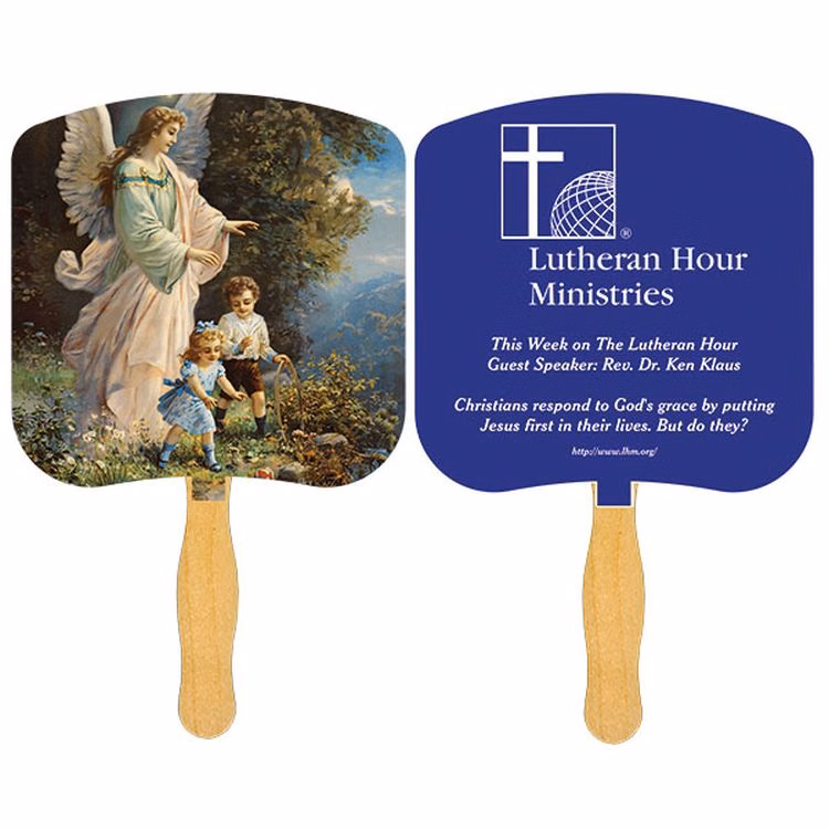 Religious Hand Fan/ Guardian Angel