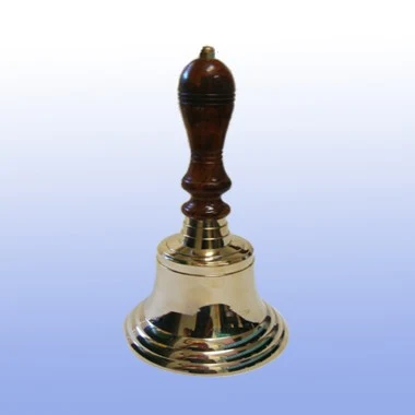 12" BRASS BELL WITH WOODEN HANDLE 1