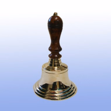 12" BRASS BELL WITH WOODEN HANDLE